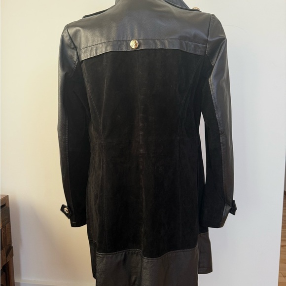 Iman suede/leather black Women's Coat - Picture 6 of 9